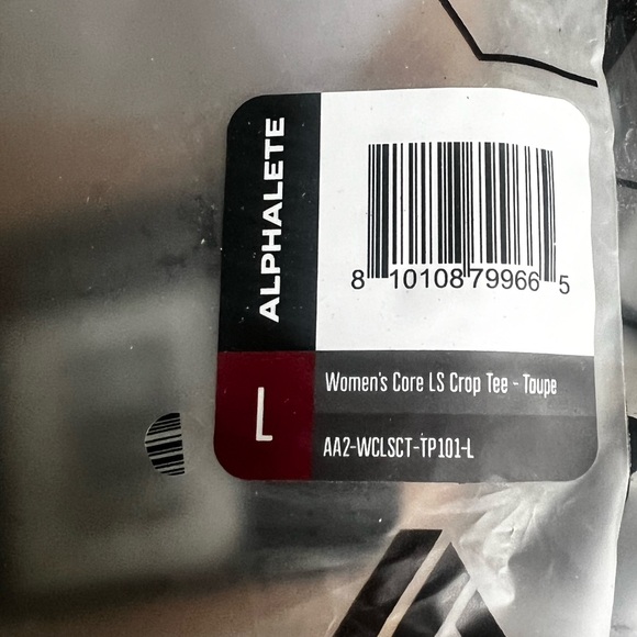 Alphalete Core LS Crop - Taupe - Picture 4 of 6